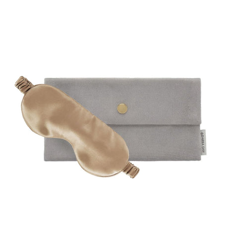 Silk Eye Mask French Beige